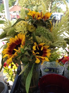 Beautiful flowers for sale at a Kansas market.